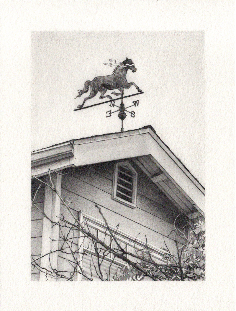 Blind Horse (Study), Graphite, 4.375 x 6.25, Jolene Lai, 2019