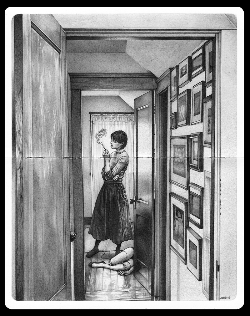Chamber (Study), Graphite, 8.25 x 10.25, Jolene Lai, 2026