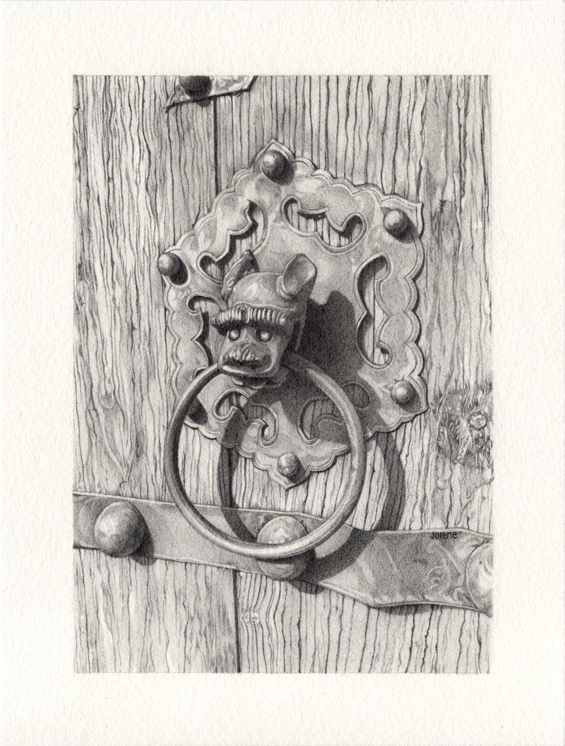 Gate Keeper, Graphite, 4.375 x 6.25, Jolene Lai, 2019