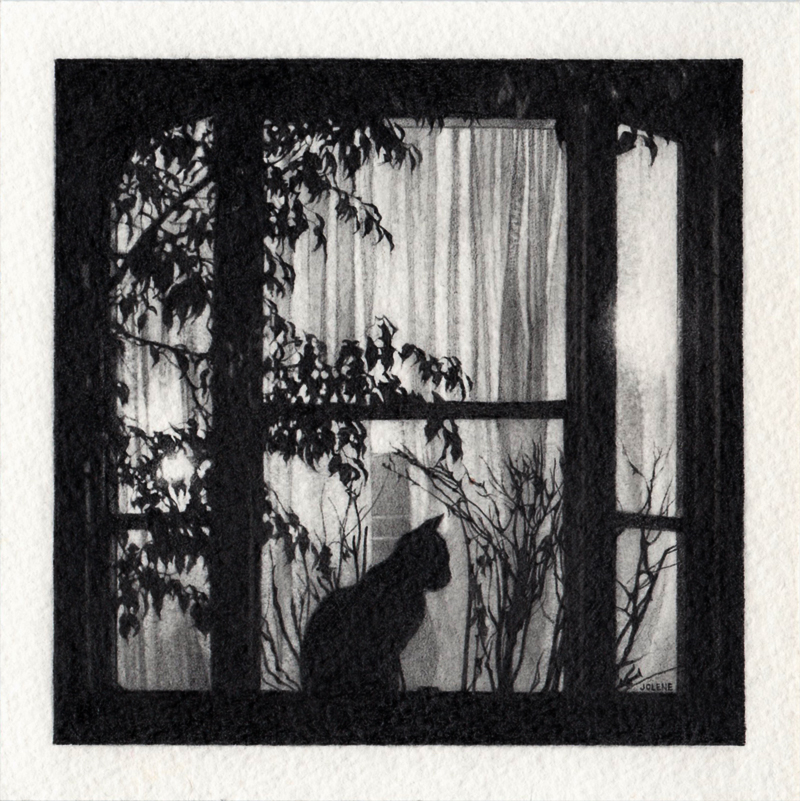 Salem, Graphite, 4.7 x 4.7, Jolene Lai, 2022