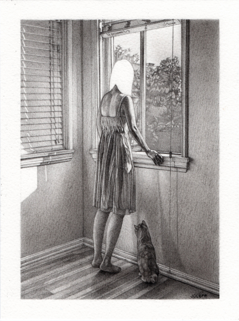 Window, Graphite, 4 x 6, Jolene Lai, 2023