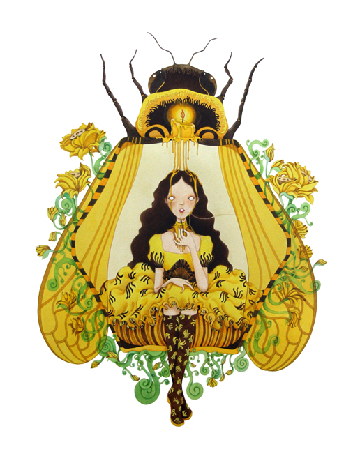 Yellow Honey, Mixed Media, 20.25 x 29.25, Jolene Lai, 2011