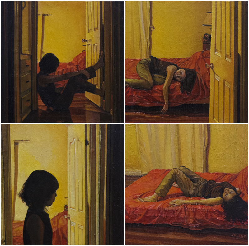 Insomnia, Oil, 2.5 x 2.5, Jolene Lai, 2019