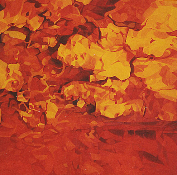 My Mottled Shadows, Oil, 31.5 x 31.5, Jolene Lai, 2005
