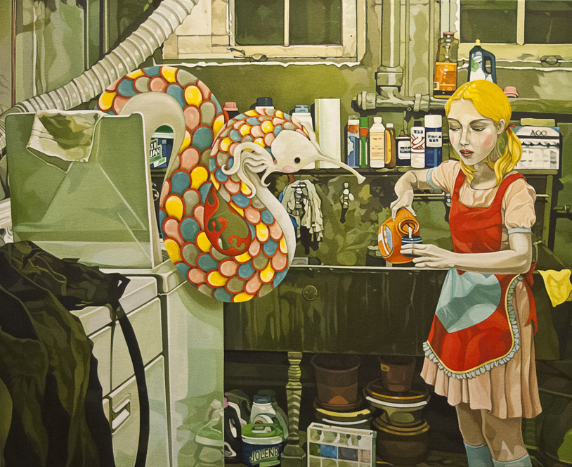 Nightcap, Oil and Acrylic, 30 x 24, Jolene Lai, 2014