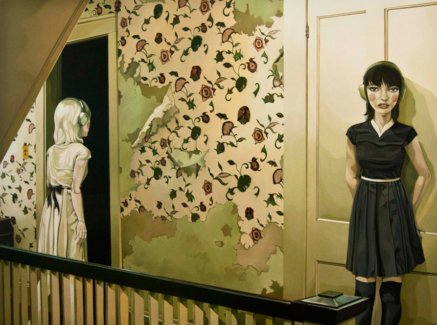 Parallel Planes, Oil, 40 x 30, Jolene Lai, 2013