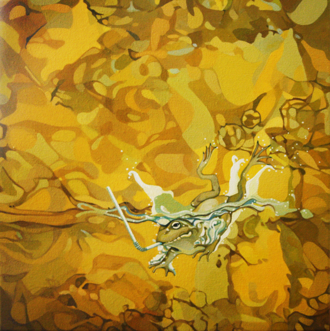 Splash, Oil, 12 x 12, Jolene Lai, 2010